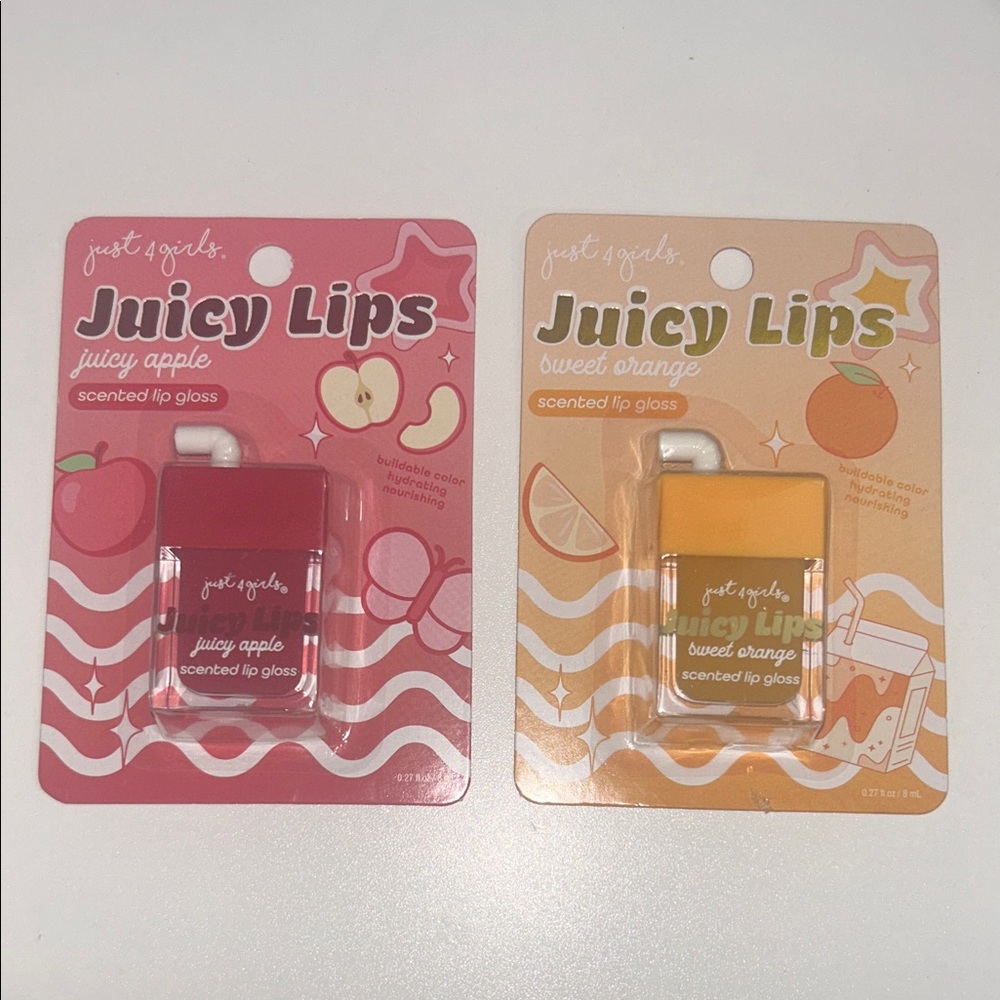 just 4 girls Juicy Lips Scented Lip Gloss Duo - Apple & Orange